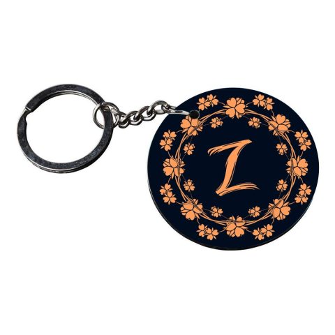 Crafty Worth | Alphabet Z keychain | keychain for ladies customized keychain with photo Printed Wooden Keychain| Circle Shape Set of 2 keyrings 2×2 inch - alternate view