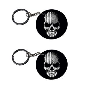 | american flag keychains | keychain for bike customized keychain with photo Printed Wooden Keychain| Circle Shape Set of 2 k