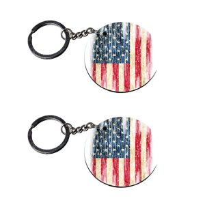 Crafty Worth US flag letter V keychain for boys set of 2 - photo 3