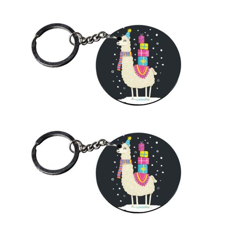 Crafty Worth | key chain for girls stylish latest | keychain for bike customized keychain with photo Printed Wooden Keychain| Circle Shape Set of 2 keyrings 2×2 inch
