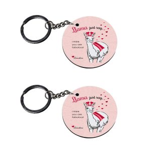 | key chain for girls cute | keychain for bike customized keychain with photo Printed Wooden Keychain| Circle Shape Set of 2 