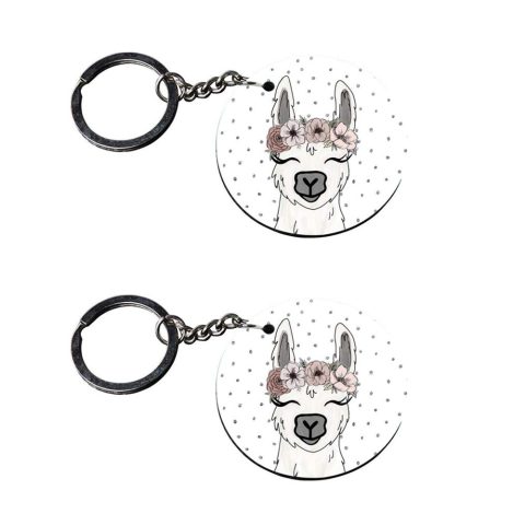 Crafty Worth | key chain for girls under 50 | keychain for bike fzs customized keychain with photo Printed Wooden Keychain| Circle Shape Set of 2 keyrings 2×2 inch