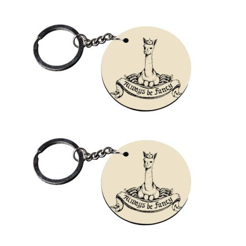 Crafty Worth | key chain for girls under 100 | vicks inhaler keychain – 0.5 ml customized keychain with photo Printed Wooden Keychain| Circle Shape Set of 2 keyrings 2×2 inch
