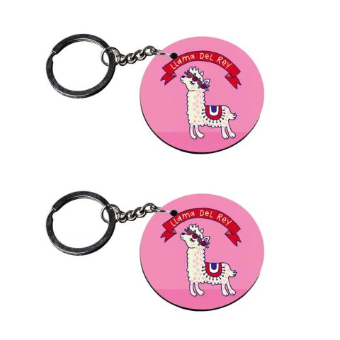 Crafty Worth | keychain for girls unicorn | keychain for 2 wheeler customized keychain with photo Printed Wooden Keychain| Circle Shape Set of 2 keyrings 2×2 inch - alternate view