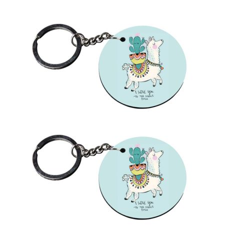 Crafty Worth | key chain for girls stylish latest | keychain for 21st birthday customized keychain with photo Printed Wooden Keychain| Circle Shape Set of 2 keyrings 2×2 inch - alternate view