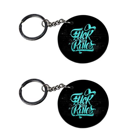 Crafty Worth | funny quote keychain | keychain for car keys Printed Wooden Keychains | Circle Shape Set of 2 keyrings 2×2 inch