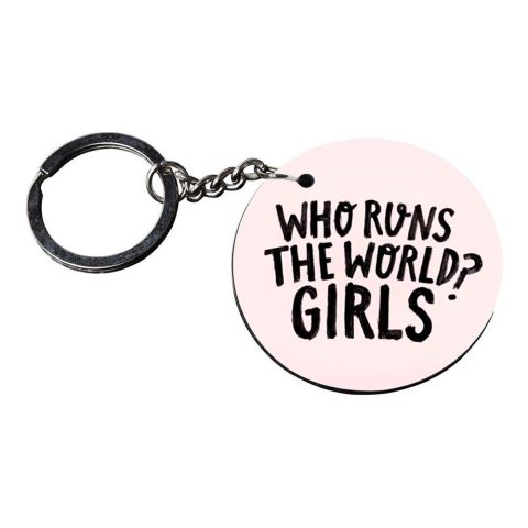 Crafty Worth | keychain for girls under 100 | keychain for ns 200 Printed Wooden Keychains | Circle Shape Set of 2 keyrings 2×2 inch - alternate view