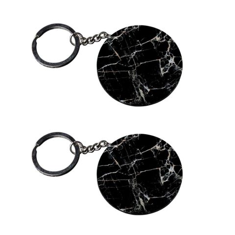 Crafty Worth | black and white | keychain for toyota Printed Wooden Keychains | Circle Shape Set of 2 keyrings 2×2 inch - alternate view