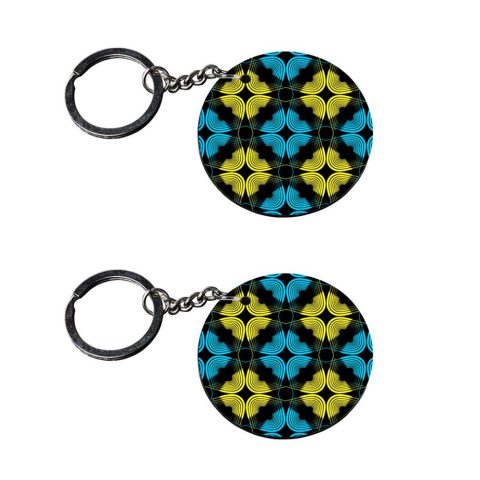 Crafty Worth | texture keychain | keychain and lighter Printed Wooden Keychains | Circle Shape Set of 2 keyrings 2×2 inch