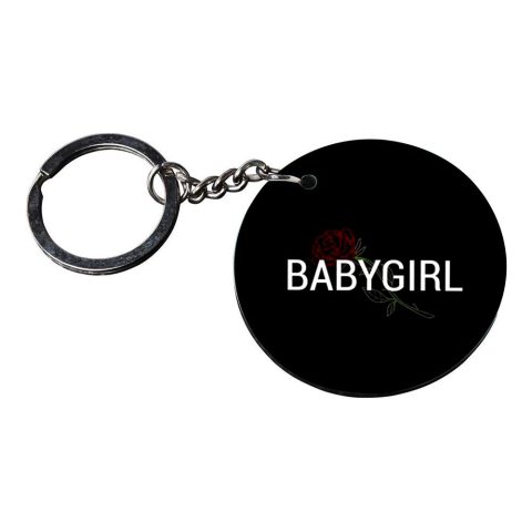 Crafty Worth | key chain for girls friend | keychain girls Printed Wooden Keychains | Circle Shape Set of 2 keyrings 2×2 inch - alternate view