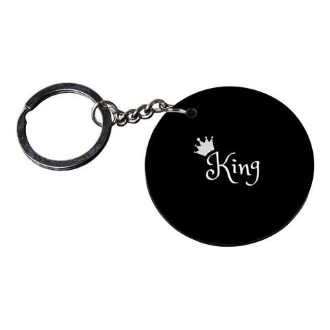 Crafty Worth | king keychains for boys | keychain gadgets latest Printed Wooden Keychains | Circle Shape Set of 2 keyrings 2×2 inch - alternate view