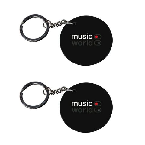 Crafty Worth | music note keychains | keychain for bike Printed Wooden Keychains | Circle Shape Set of 2 keyrings 2×2 inch
