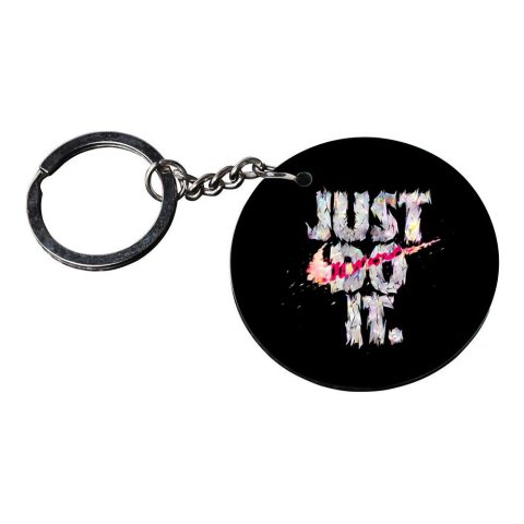 Crafty Worth | funny keychain | keychain soft toy Printed Wooden Keychains | Circle Shape Set of 2 keyrings 2×2 inch - alternate view