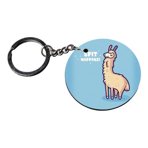 Crafty Worth | keychain for girlfriend | keychain for cartoon Printed Wooden Keychains | Circle Shape Set of 2 keyrings 2×2 inch - alternate view