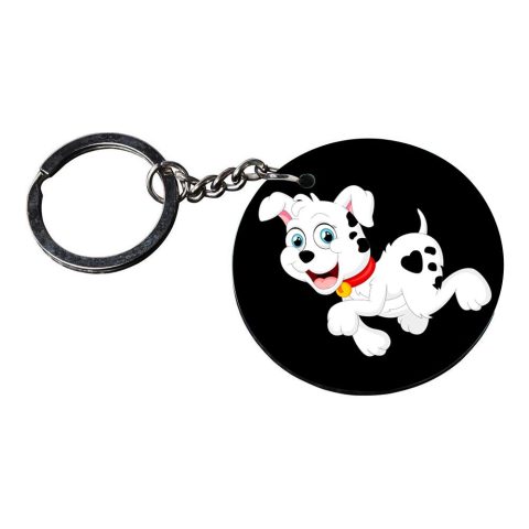 Crafty Worth | pug dog keychain | keychain for name Printed Wooden Keychains | Circle Shape Set of 2 keyrings 2×2 inch - alternate view
