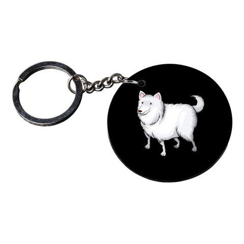 Crafty Worth | dog in basket keychain | keychain for renault triber Printed Wooden Keychains | Circle Shape Set of 2 keyrings 2×2 inch - alternate view