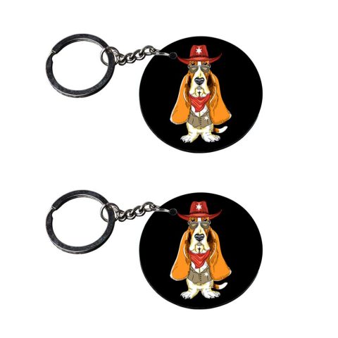 Crafty Worth | watch dogs 2 keychain | keychain for sports bike Printed Wooden Keychains | Circle Shape Set of 2 keyrings 2×2 inch
