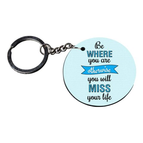 Crafty Worth | keychain with quotes for girls | r keychain for girls Printed Wooden Keychains | Circle Shape Set of 2 keyrings 2×2 inch - alternate view