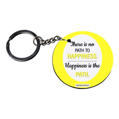 Crafty Worth | tag keychain for bikes with quotes | v keychain for girls Printed Wooden Keychains | Circle Shape Set of 2 keyrings 2×2 inch - alternate view