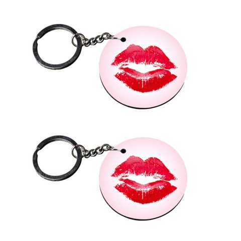 Crafty Worth | quotes keychain | keychain holder for home Printed Wooden Keychains | Circle Shape Set of 2 keyrings 2×2 inch