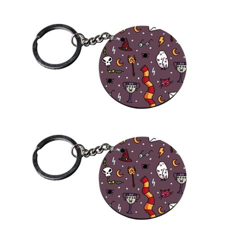 Crafty Worth | drive safe quotes keychain | keychain axe Printed Wooden Keychains | Circle Shape Set of 2 keyrings 2×2 inch