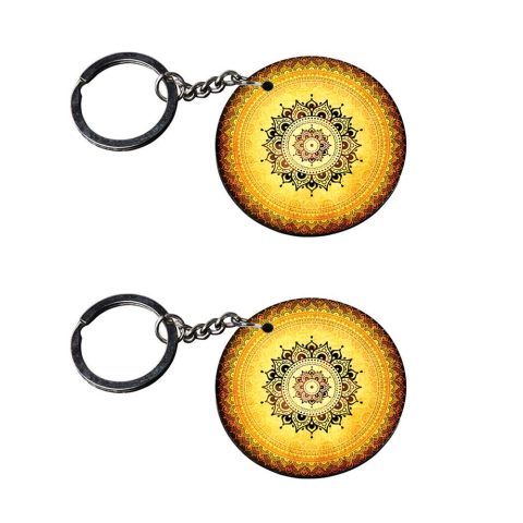 Crafty Worth | quotes keychain for love | keychain and lighter Printed Wooden Keychains | Circle Shape Set of 2 keyrings 2×2 inch