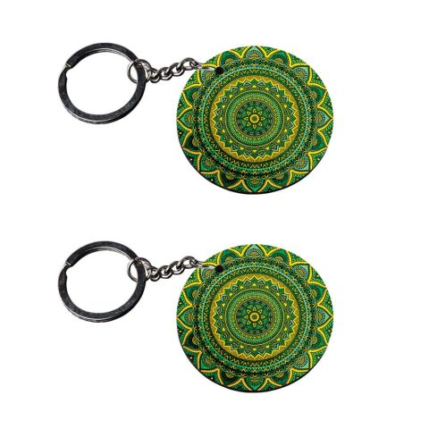 Crafty Worth | bike keychain quotes | keychain diy Printed Wooden Keychains | Circle Shape Set of 2 keyrings 2×2 inch