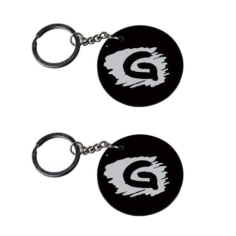 Crafty Worth | Alphabet G keychain | keychain god Printed Wooden Keychains | Circle Shape Set of 2 keyrings 2×2 inch - alternate view