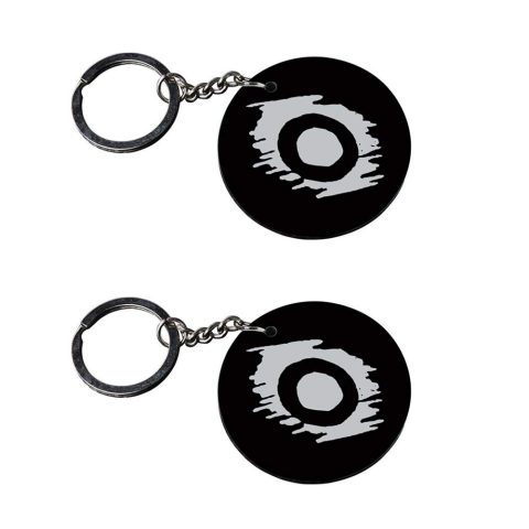 Crafty Worth | Alphabet O keychain | keychain kit Printed Wooden Keychains | Circle Shape Set of 2 keyrings 2×2 inch