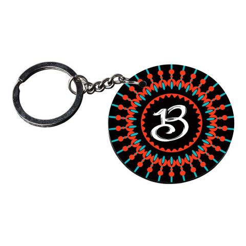 Crafty Worth | Alphabet B keychain | keychain for access 125 Printed Wooden Keychains | Circle Shape Set of 2 keyrings 2×2 inch - alternate view