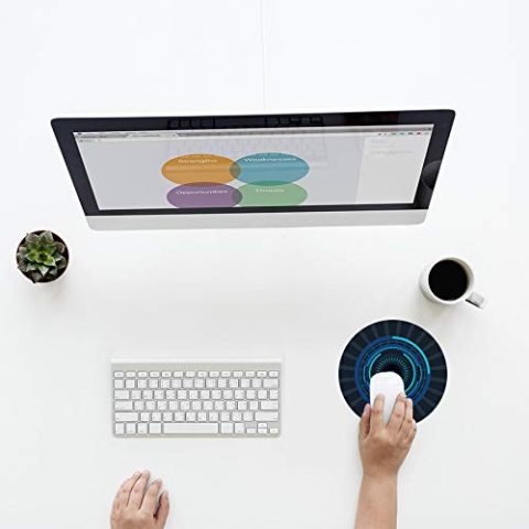 Crafty Worth mouse pad hard surface Innovation Round Mouse Pad for Laptop/pc (9X9 Inches) - alternate view