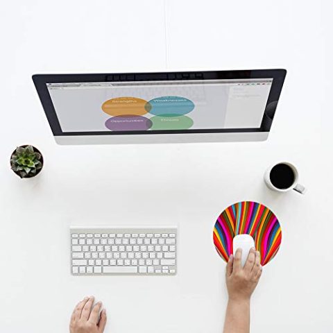 Crafty Worth mouse pad medium size texture Mouse pad Round Mouse Pad for Laptop/pc (9X9 Inches) - alternate view