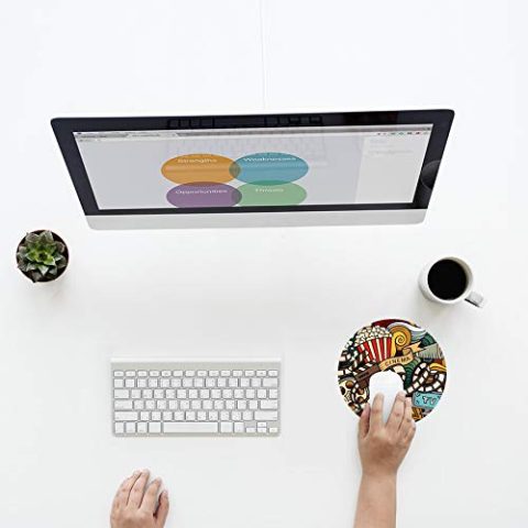 Crafty Worth mouse pad medium Mouse pad with texture Round Mouse Pad for Laptop/pc (9X9 Inches) - alternate view