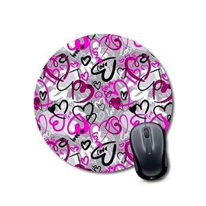 mouse pad marble heart Mouse pad Round Mouse Pad for Laptop/pc (9X9 Inches)