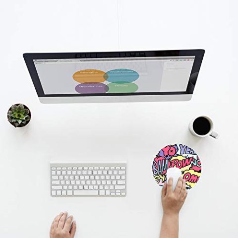 Crafty Worth mouse pad made in india Mouse pad for girls Round Mouse Pad for Laptop/pc (9X9 Inches) - alternate view