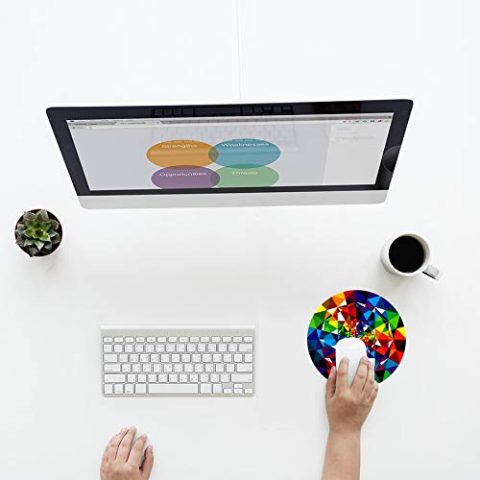 Crafty Worth mouse pad netflix Mouse pad with texture Round Mouse Pad for Laptop/pc (9X9 Inches) - alternate view