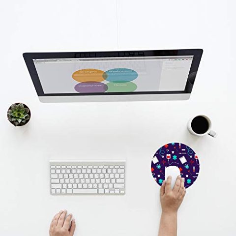 Crafty Worth mouse pad nature medical Mouse pad Round Mouse Pad for Laptop/pc (9X9 Inches) - alternate view
