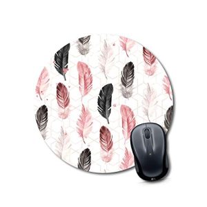 mouse pad nature printed feather Mouse pad Round Mouse Pad for Laptop/pc (9X9 Inches)