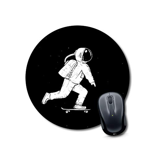 Astronaut Skater Round Mouse Pad