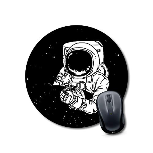 Round Astronaut Space Mouse Pad