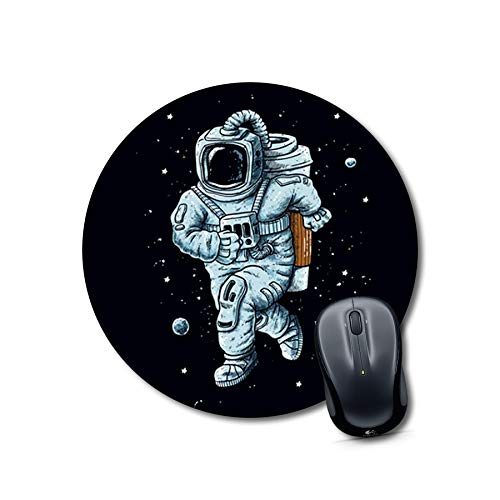 Astronaut Floating Round Mouse Pad