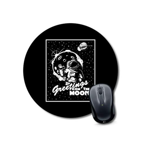 Crafty Worth mouse pad of dog astronaut Mouse pad Round Mouse Pad for Laptop/pc (9X9 Inches)