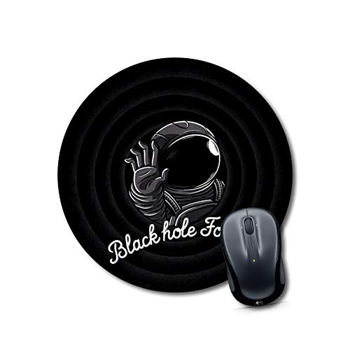 Round Astronaut Black Hole Mouse Pad