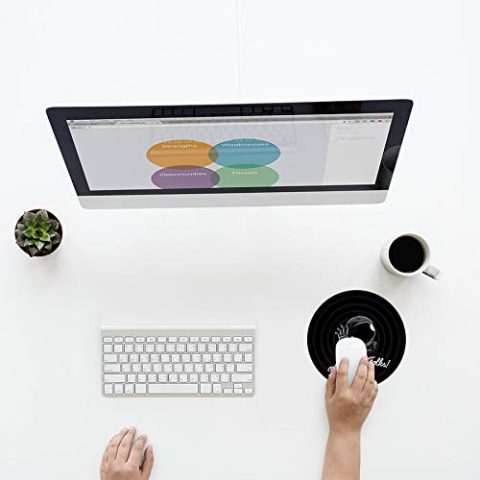 Crafty Worth mouse pad pack of 2 Space Mouse pad Round Mouse Pad for Laptop/pc (9X9 Inches) - alternate view