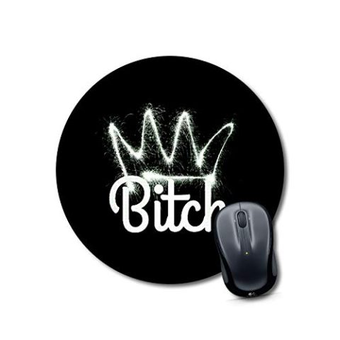 Crafty Worth mouse pad black Mouse pad for girls stylish latest Round Mouse Pad for Laptop/pc (9X9 Inches)