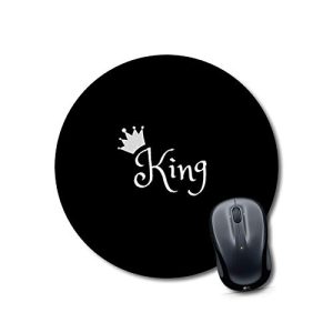 mouse pad rest support king Mouse pads for boys Round Mouse Pad for Laptop/pc (9X9 Inches)