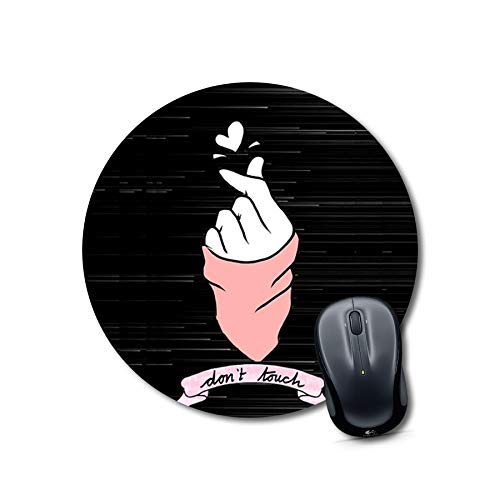 Don't Touch Finger Heart Mouse Pad