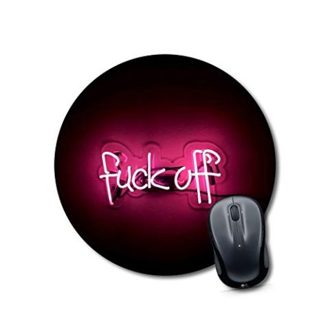 Crafty Worth mouse pad travel fuck off Mouse pad Round Mouse Pad for Laptop/pc (9X9 Inches)