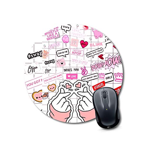 K-Pop Aesthetic Round Mouse Pad