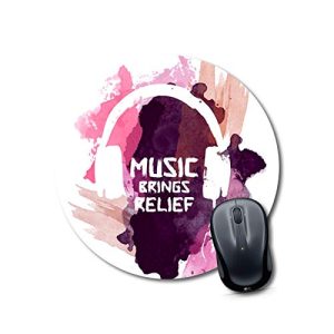 mouse pad the yaya cafe music Mouse pad for boys Round Mouse Pad for Laptop/pc (9X9 Inches)